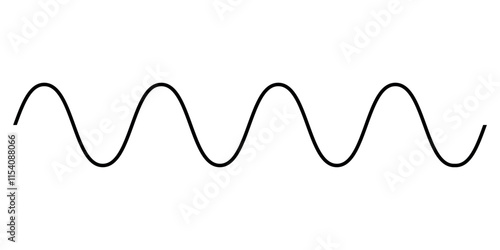Sinusoidal wave signal icon vector, sine wave icon vector in trendy flat style illustration isolated on white background.