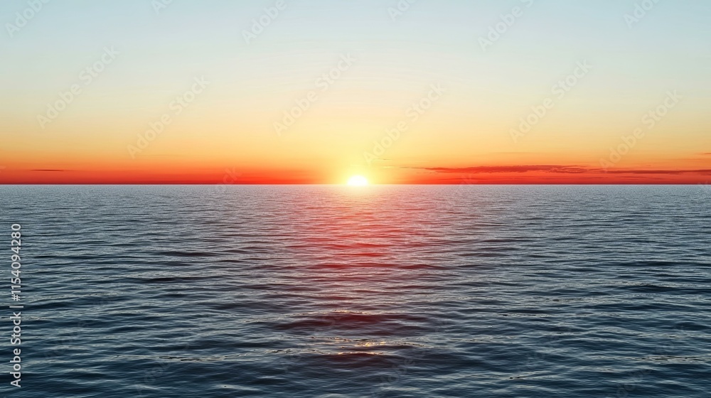 Obraz premium Sunset over Calm Ocean