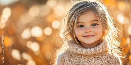Wallpaper Mural Portrait of a beautiful little girl looking at the camera Torontodigital.ca