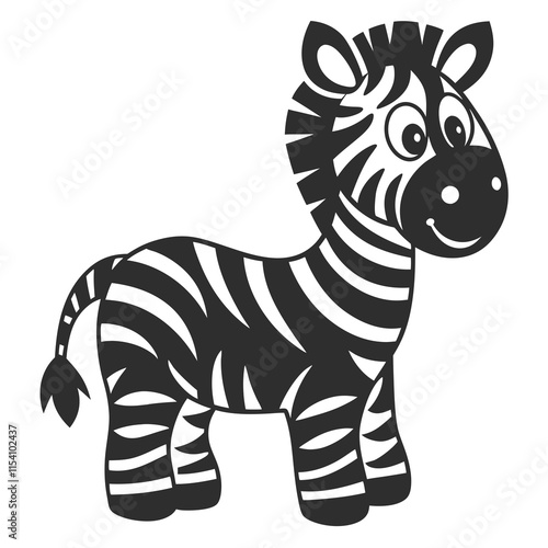 Zebra silhouette vector illustration