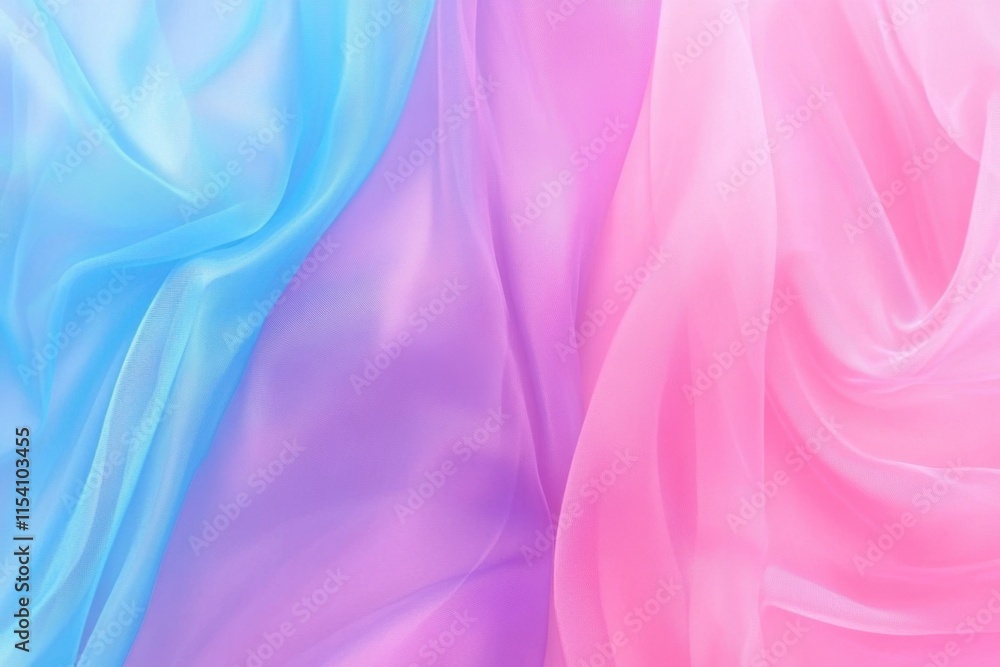 Fototapeta premium Soft Colorful Silk Fabric Texture in Light Blue and Pink for Background Design