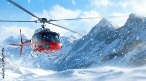 Ski resort, ski lift, breakdown, rescue helicopter, stranded skiers, active leisure, mountain rescue, cable car, helicopter rescue, emergency situation