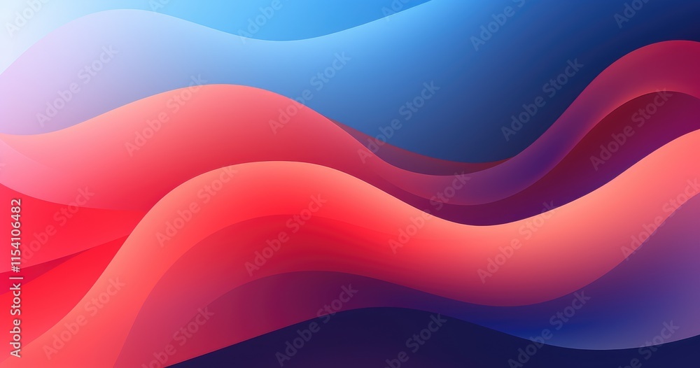 Abstract wavy design in red and blue hues, creating a smooth, flowing visual effect. Abstract wavy design in red and blue hues, creating a smooth, flowing visual effect.