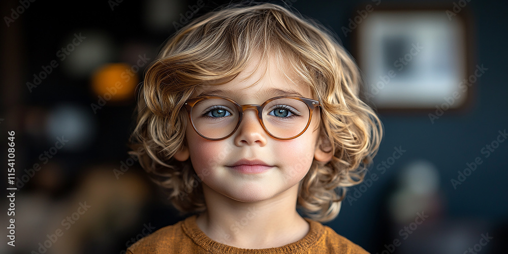 Portrait of a cute little boy with glasses Portrait of a cute little boy with glasses