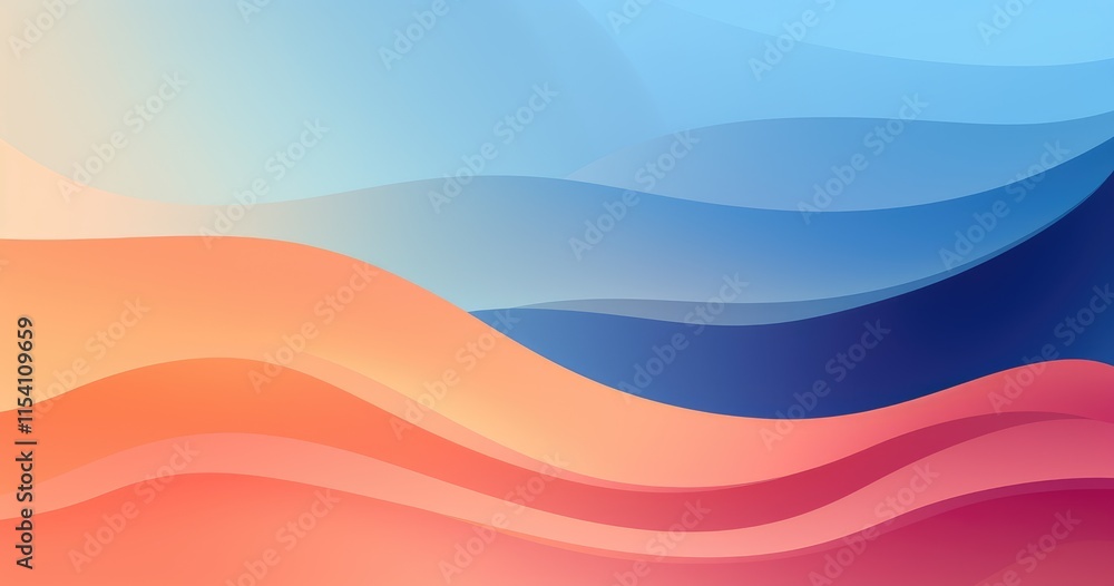 Abstract waves in soft pastel colors creating a serene and calming visual effect. Abstract waves in soft pastel colors creating a serene and calming visual effect.