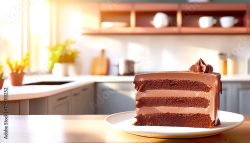 Selbstgemachter Schokoladenkuchen, Küche  photo