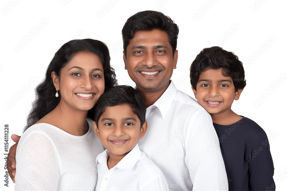 Portrait of a Smiling Indian Family on Transparent Background - Perfect Illustration for Creative Projects, Advertisements, Cultural Content, or Campaigns Celebrating Traditions and Family Unity. Png. Portrait of a Smiling Indian Family on Transparent Background - Perfect Illustration for Creative Projects, Advertisements, Cultural Content, or Campaigns Celebrating Traditions and Family Unity. Png.