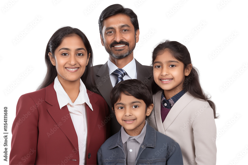 Portrait of a Smiling Indian Family on Transparent Background - Perfect Illustration for Creative Projects, Advertisements, Cultural Content, or Campaigns Celebrating Traditions and Family Unity. Png. Portrait of a Smiling Indian Family on Transparent Background - Perfect Illustration for Creative Projects, Advertisements, Cultural Content, or Campaigns Celebrating Traditions and Family Unity. Png.