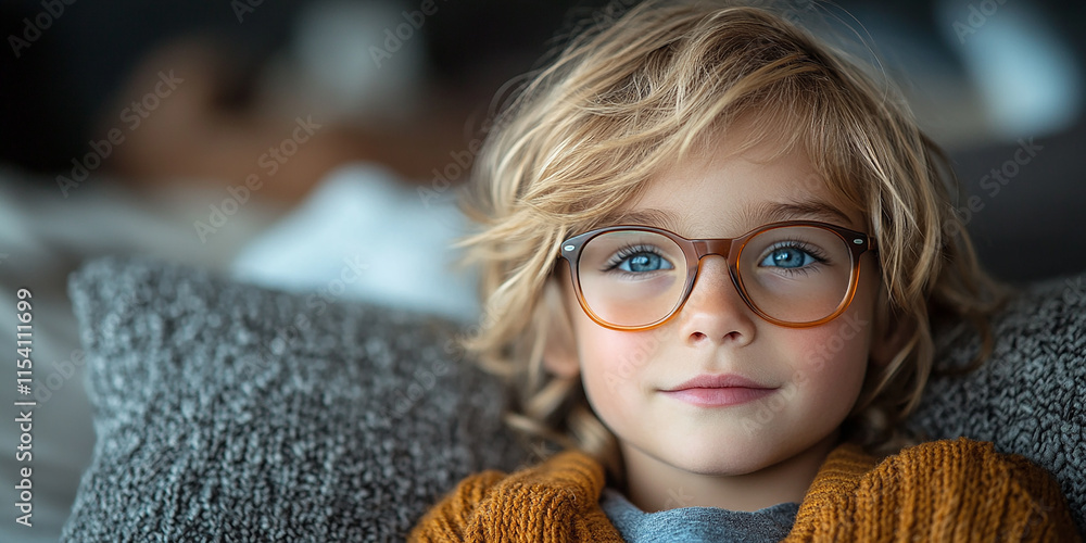 Portrait of a cute little boy with glasses Portrait of a cute little boy with glasses