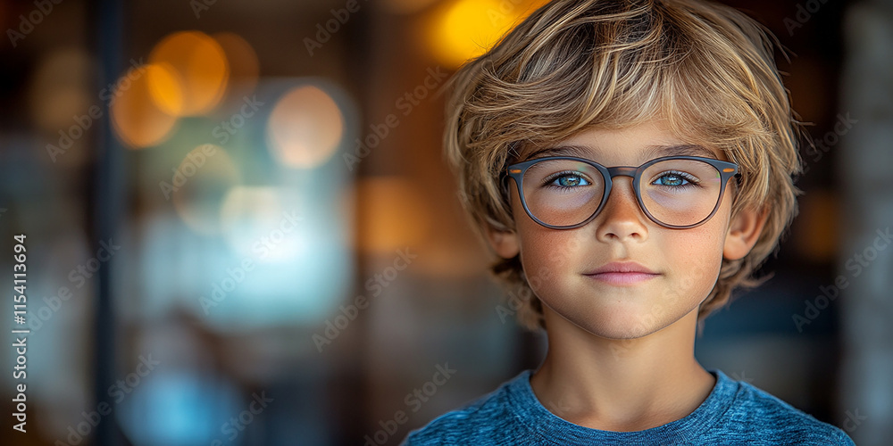 Portrait of a cute little boy with glasses Portrait of a cute little boy with glasses