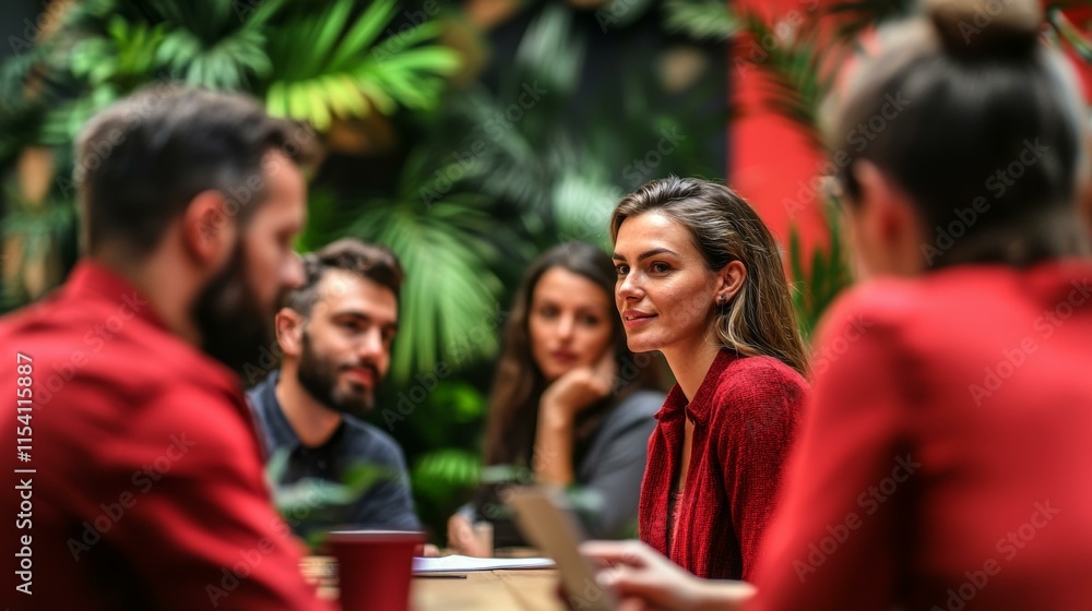 Fototapeta premium Business Meeting in a Modern Casual Setting