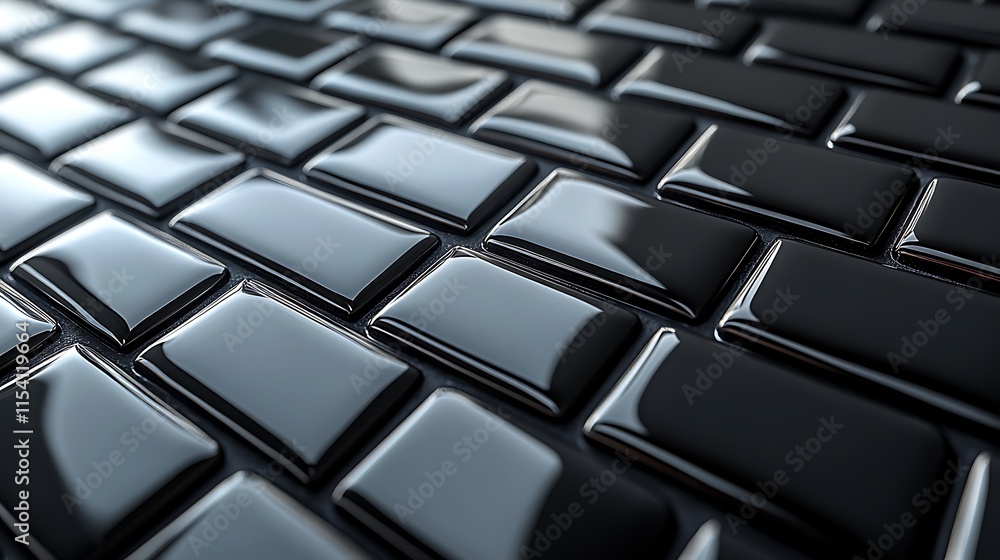 Abstract Black Glossy Rectangular Tile Pattern Abstract Black Glossy Rectangular Tile Pattern