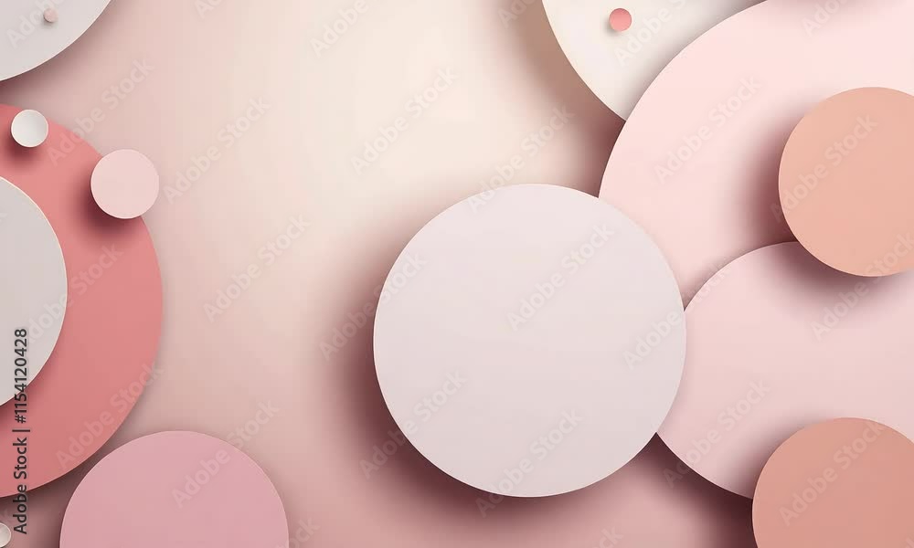 Abstract Pink and White Circles Background Abstract Pink and White Circles Background
