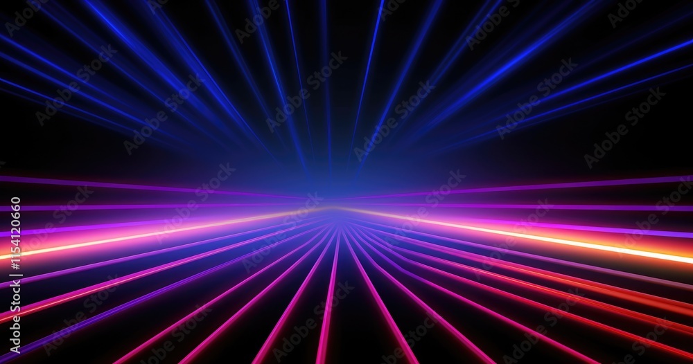 A vibrant, abstract representation of light beams converging in a dynamic, futuristic space. A vibrant, abstract representation of light beams converging in a dynamic, futuristic space.