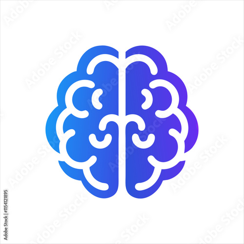 Brain Logo silhouette vector,color full logo for graphic designer 