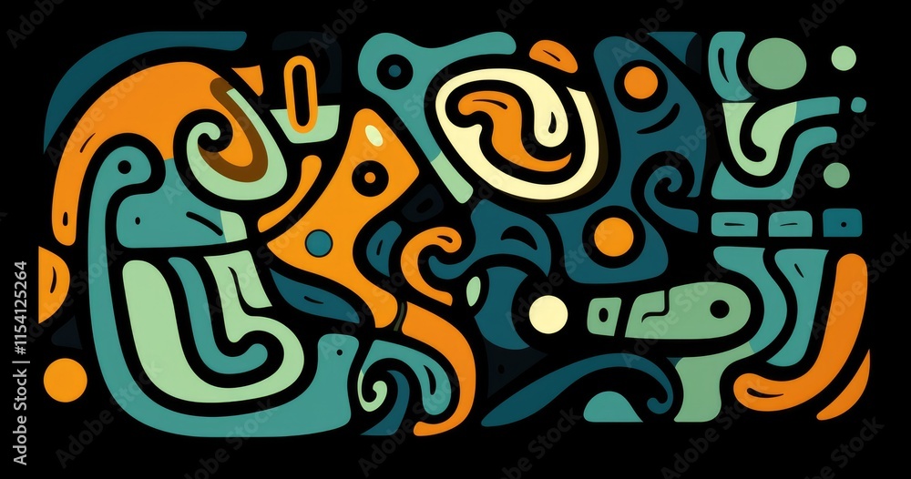 Abstract design with colorful shapes and flowing lines, evoking creativity and movement. Abstract design with colorful shapes and flowing lines, evoking creativity and movement.