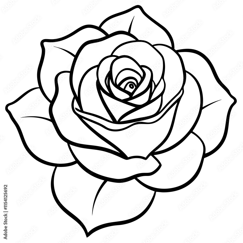Black Rose in Full Bloom on White Canvas Black Rose in Full Bloom on White Canvas