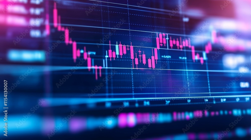 Financial Chart Data Displaying Stock Market Trends Financial Chart Data Displaying Stock Market Trends