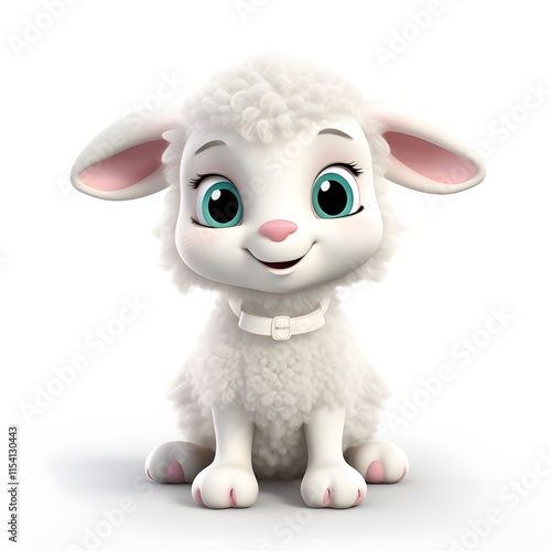 Cute 3D Lamb Character photo