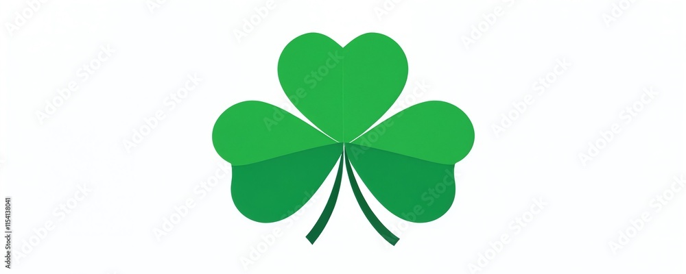 Green clover symbol representing good luck and Irish culture during festive celebrations Green clover symbol representing good luck and Irish culture during festive celebrations