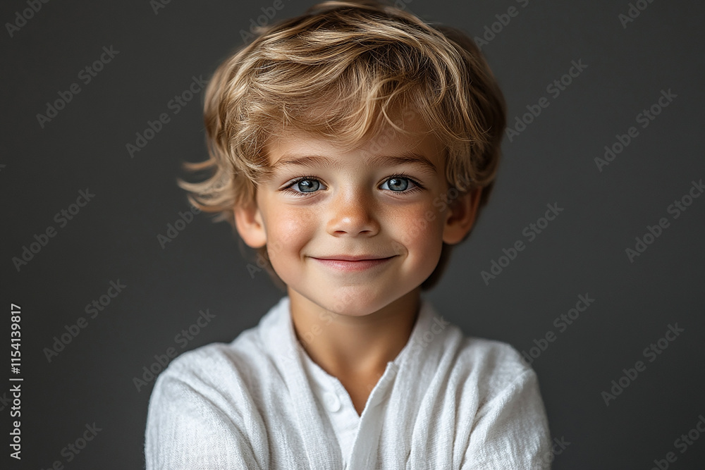portrait of an white little boy with a smile portrait of an white little boy with a smile