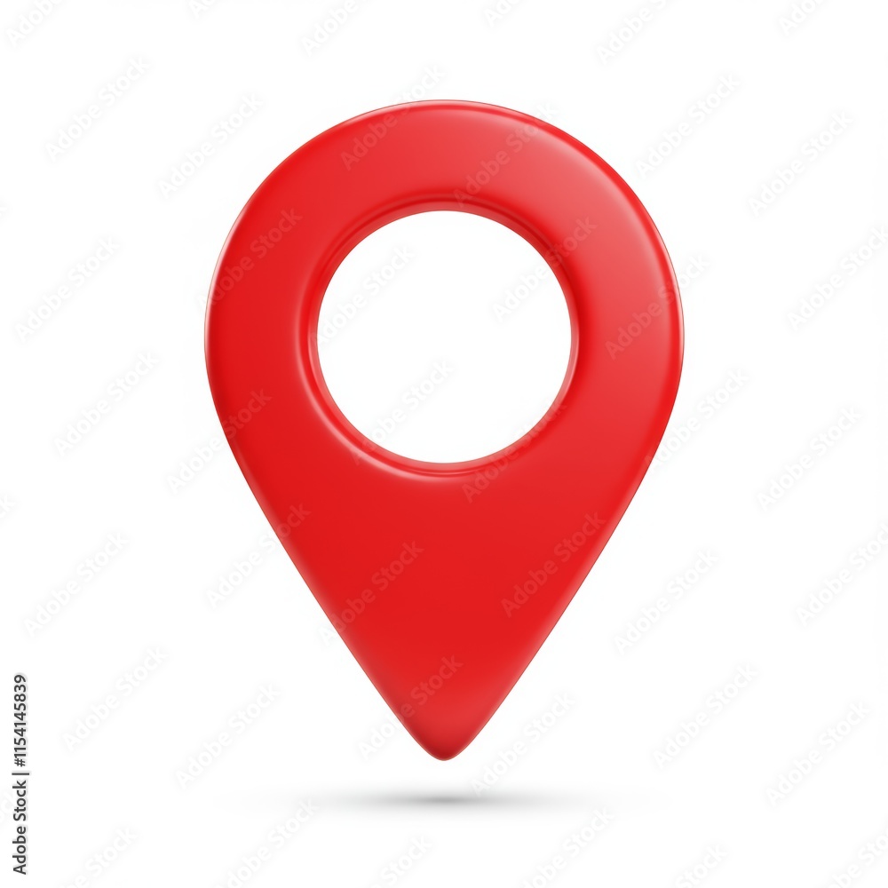 A 3D rendering of a red map pointer, isolated on a white background
A 3D rendering of a red map pointer, isolated on a white background