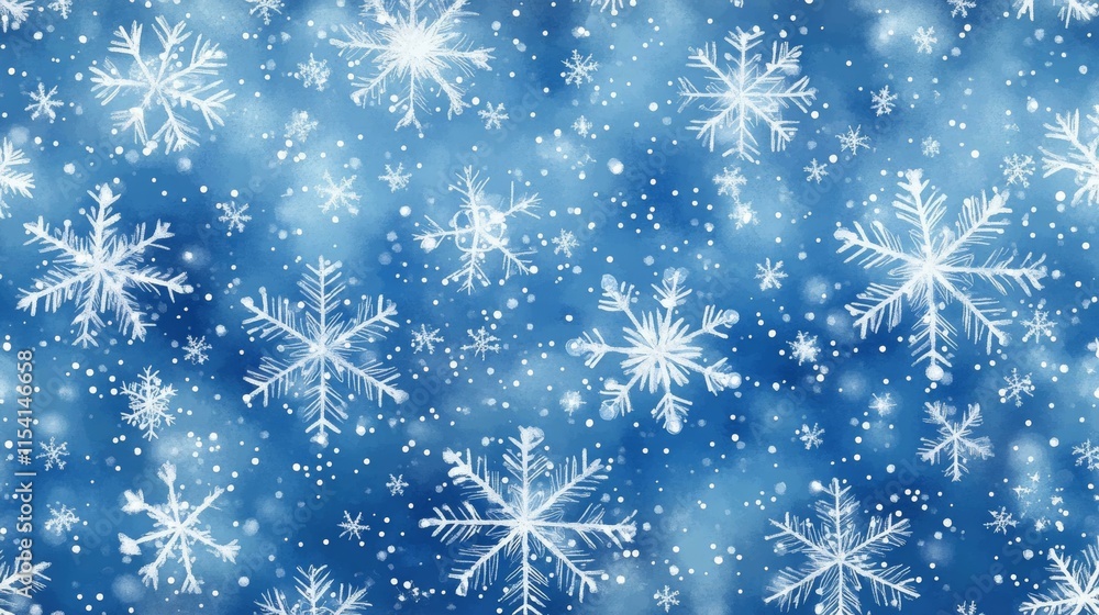 Winter Snowflakes Pattern Background Illustration Winter Snowflakes Pattern Background Illustration