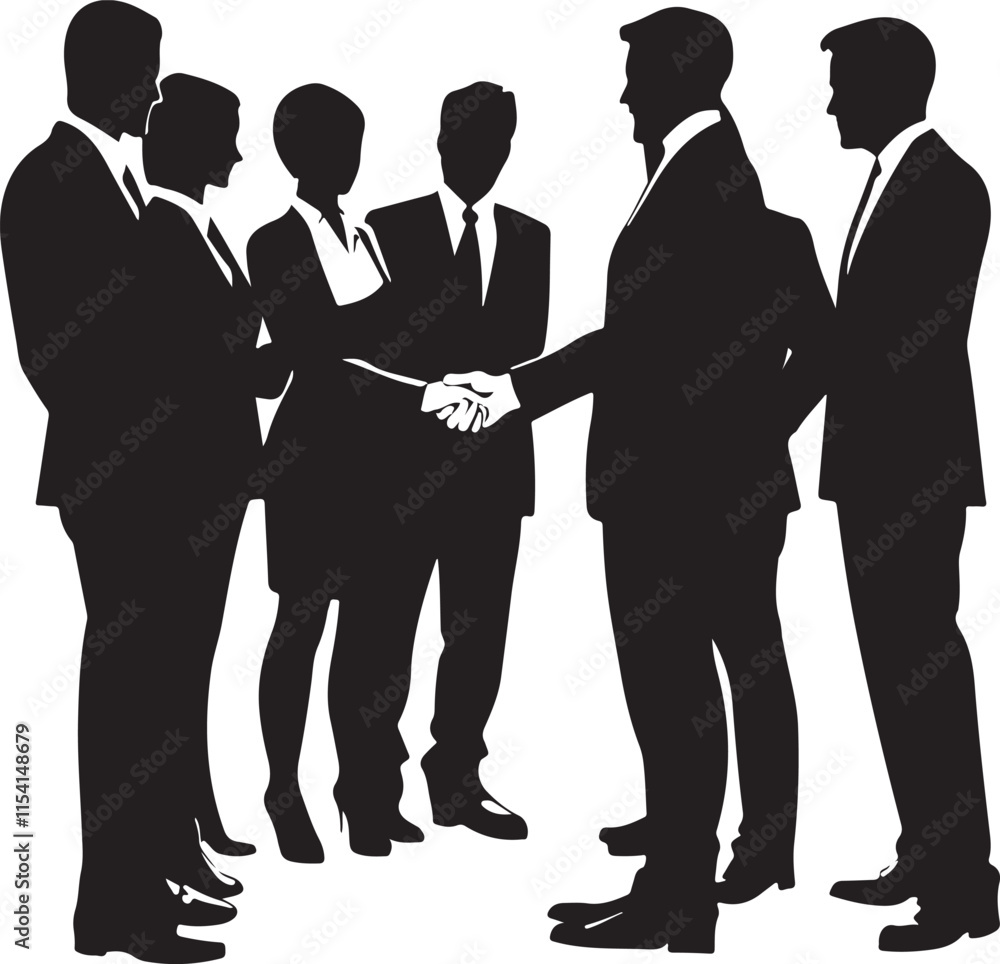 Business Meeting Silhouette Vector Illustration Graphic Business Meeting Silhouette Vector Illustration Graphic