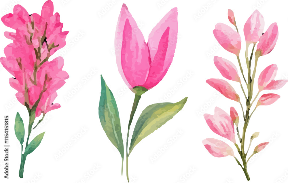 Fototapeta premium bouquet of pink tulips