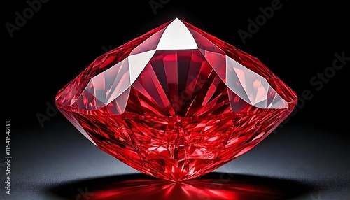 Stunning Crimson Ruby Gemstone: A Dazzling Display of Nature's Brilliance photo