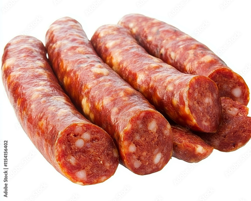 Sliced Sausages Close Up Sliced Sausages Close Up