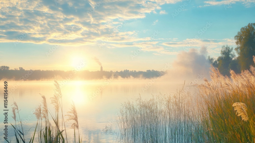 Discharge Into Lake With Natural Background Discharge Into Lake With Natural Background