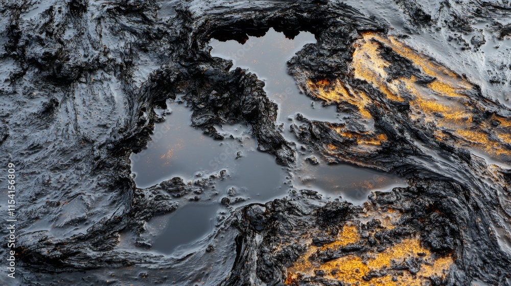 Obraz premium Dramatic Spills on Rocky Shore with Natural Lighting