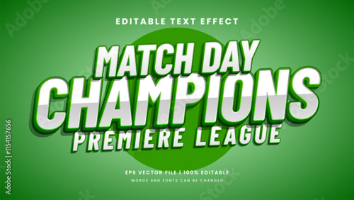 Champions premiere league 3d editable text effect sports style