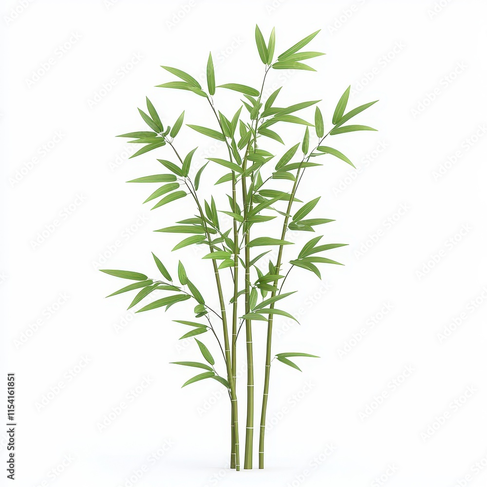 A cluster of green bamboo stalks with slender leaves against a plain background, showcasing a natural and serene aesthetic. A cluster of green bamboo stalks with slender leaves against a plain background, showcasing a natural and serene aesthetic.