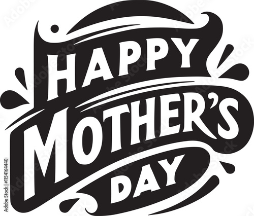 Happy Mothers Day Typography Vector Illustration Graphic