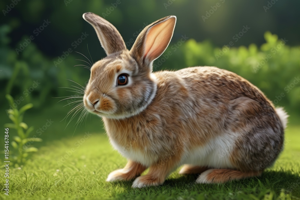 there is a rabbit that is sitting in the grass there is a rabbit that is sitting in the grass