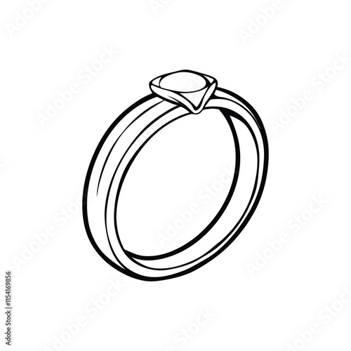 wedding ring silhouette vector