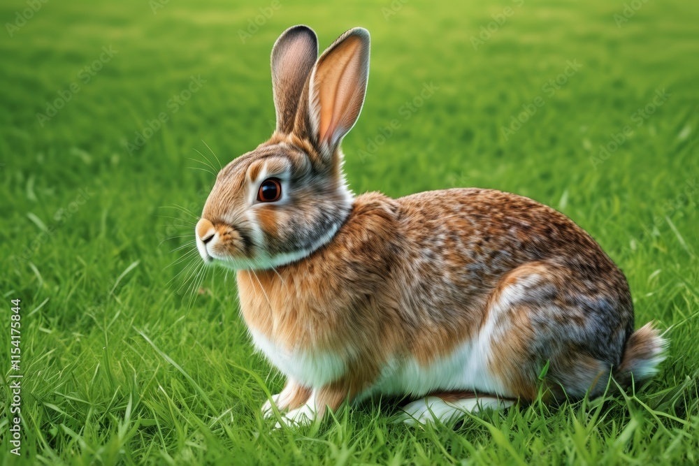 there is a rabbit that is sitting in the grass there is a rabbit that is sitting in the grass