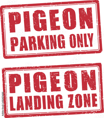 Pigeon Signs Vector Illustration Graphic