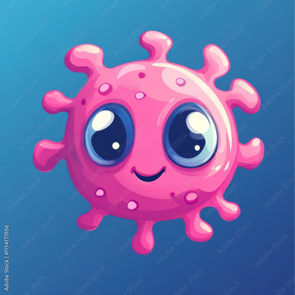 Cute cartoon virus or bacteria design, isolated on a transparent background. A fun yet educational representation of health and science. Cute cartoon virus or bacteria design, isolated on a transparent background. A fun yet educational representation of health and science.