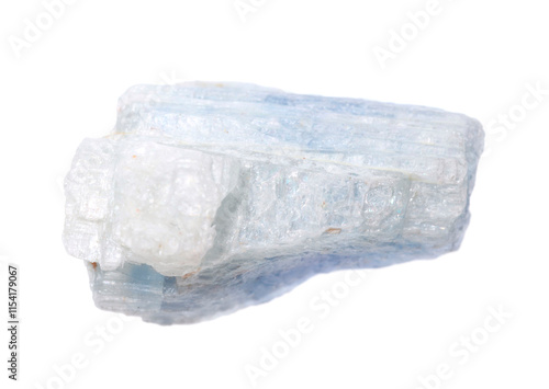 Beautiful crystal isolated on white. Natural gemstone