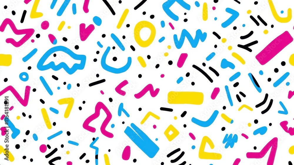 Colorful Abstract Geometric Shapes and Lines on a White Background Colorful Abstract Geometric Shapes and Lines on a White Background