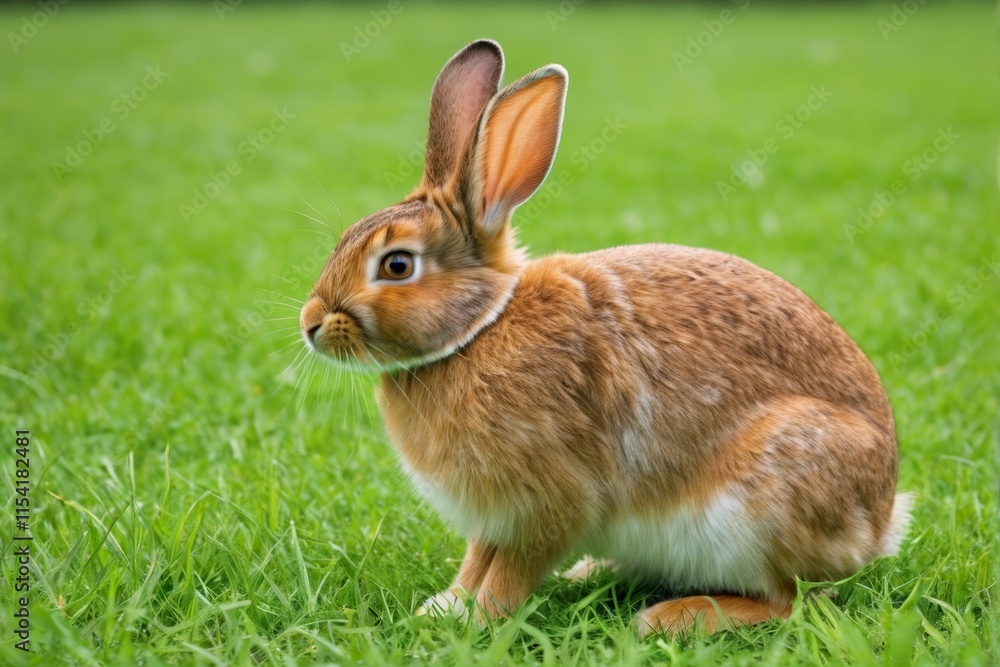 there is a rabbit that is sitting in the grass there is a rabbit that is sitting in the grass