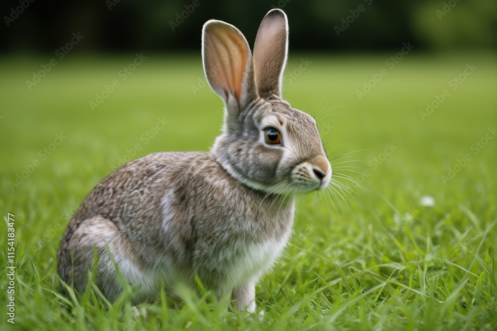 there is a rabbit that is sitting in the grass there is a rabbit that is sitting in the grass