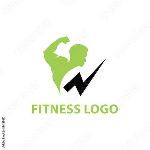 Fitness logo, power logos, Gym logo, Body builder icon, Fitness Gym logo design template, design for gym and fitness club, vector illustration