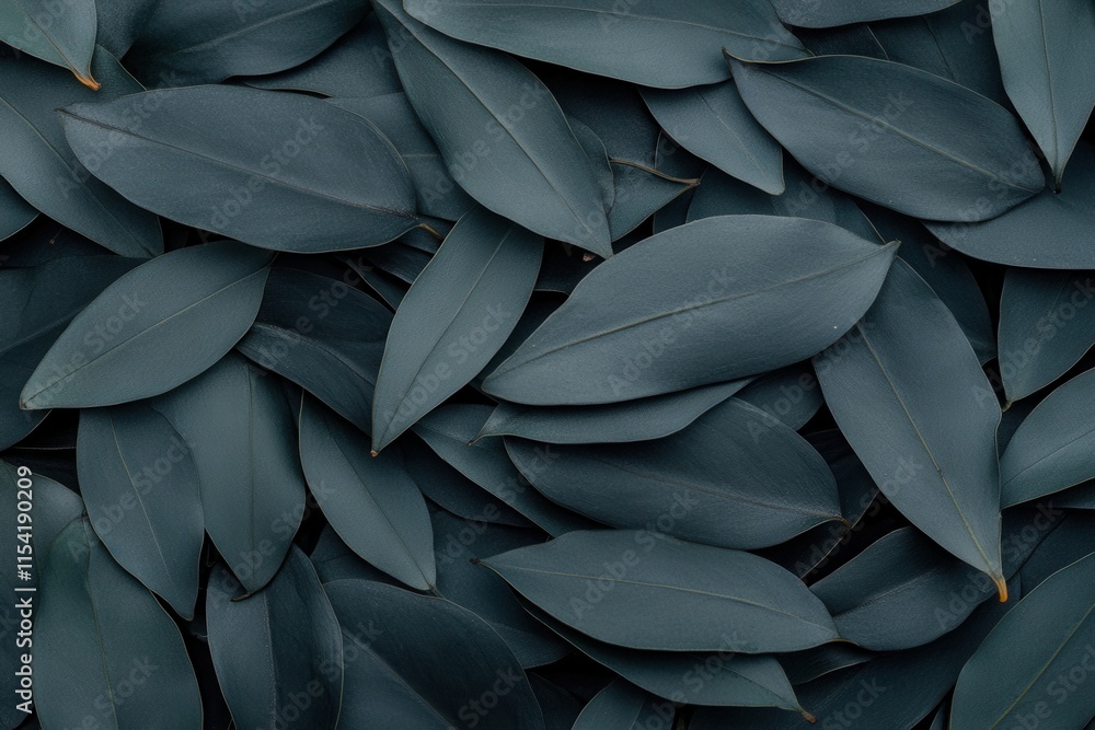 Dark Green Leaves Overlapping in a Natural and Textured Pattern Design Dark Green Leaves Overlapping in a Natural and Textured Pattern Design