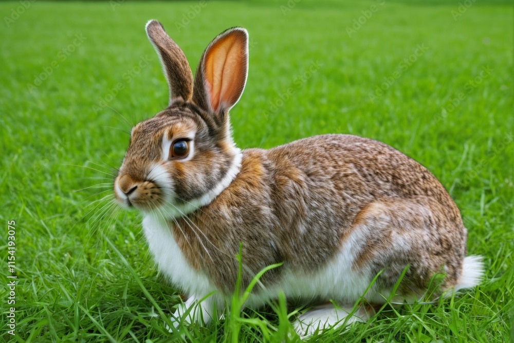 there is a rabbit that is sitting in the grass there is a rabbit that is sitting in the grass