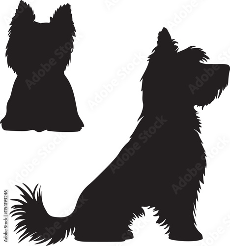 West Highland White Terrier Silhouette Shape Vector Illustration Graphic