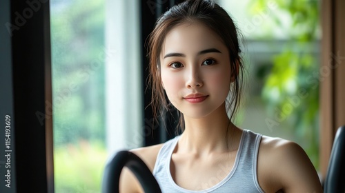 A beautiful girl in a gym uniform. Free Download A beautiful girl in a gym uniform. - GFXLoad